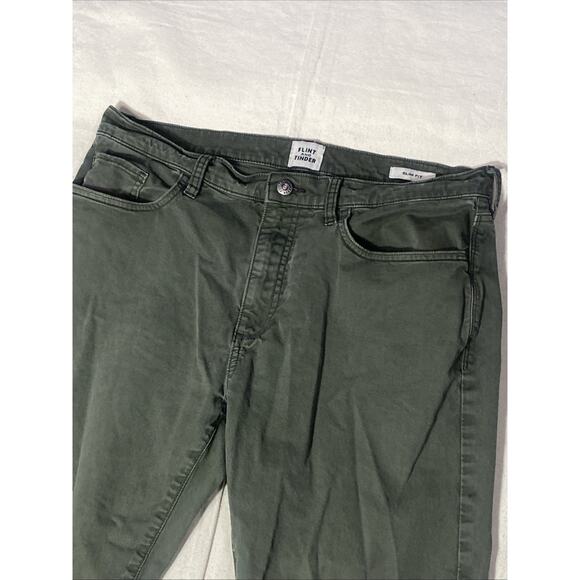 Flint And Tinder 365 Pant Men 34x30 Chino Green Trousers Huckberry Cotton Modern - Picture 1 of 7